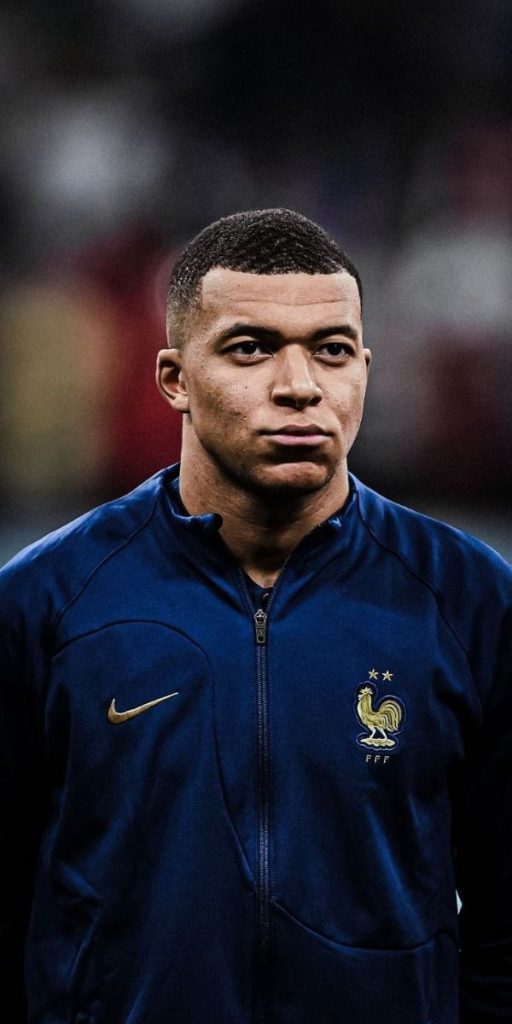 the photo of Kylian Mbbape , footballer of France 